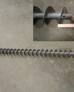 Tube auger 102mm reinforced for hopper T160 pushing M&M